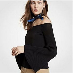 Ann Taylor Bell Sleeve Off Shoulder Sweater